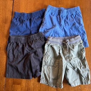 Kids Casual Shorts Set of 4 - Navy Blue, Sky Blue, Dark Gray, Green